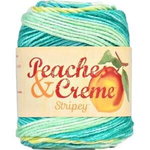 Peaches & Creme Stripey Cotton Yarn -102 yds